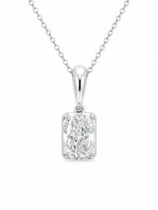 Radiant Diamond Pendant Necklace