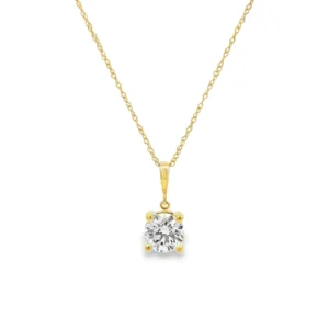 Solitaire Diamond Pendant Necklace