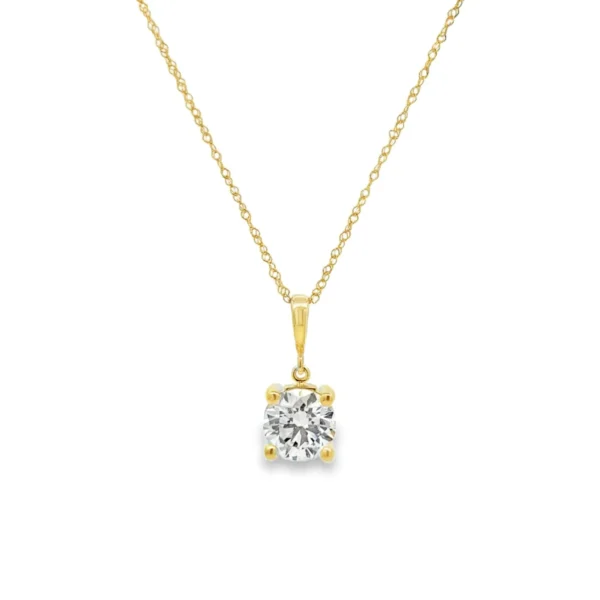 Solitaire Diamond Pendant Necklace