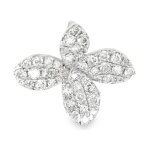 Floral Diamond Pendant Necklace