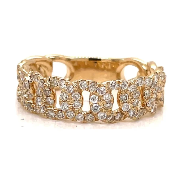 Diamond Chain Link Ring