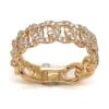 Diamond Chain Link Ring