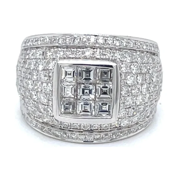 Square Cluster Diamond Ring