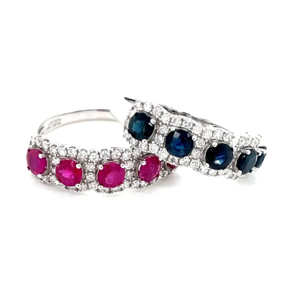 Gemstone Halo Band Ring