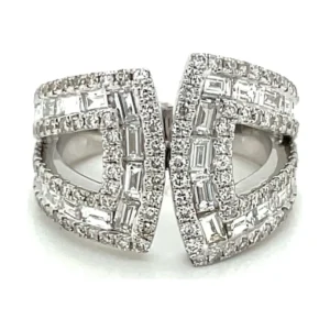 Baguette Diamond Open Ring