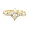 Chevron Diamond Crown Ring