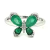 Emerald Butterfly Ring