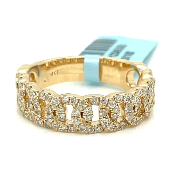 Chain Link Diamond Ring