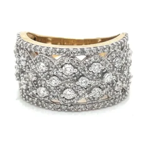 Diamond Wide Band Ring