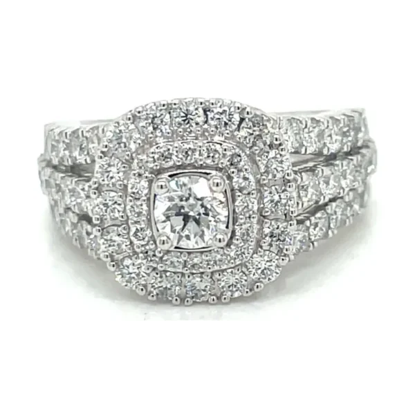 Double Halo Diamond Ring