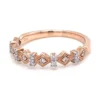 Geometric Diamond Band Ring