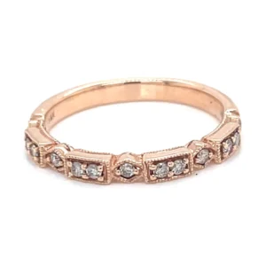 Milgrain Diamond Band Ring