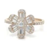 Floral Diamond Cluster Ring