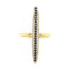 Elongated Sapphire Bar Ring