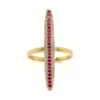 Long Ruby Diamond Ring