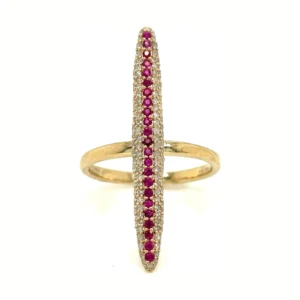 Long Ruby Diamond Ring