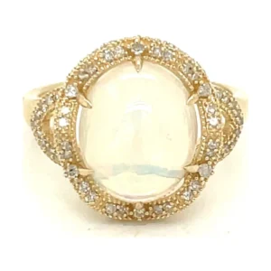 Oval Opal Diamond Ring