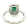 Emerald Double Halo Ring