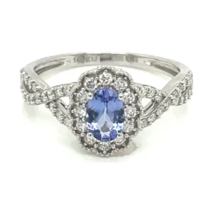 Oval Gemstone Halo Ring