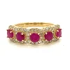 Five Stone Gemstone Ring