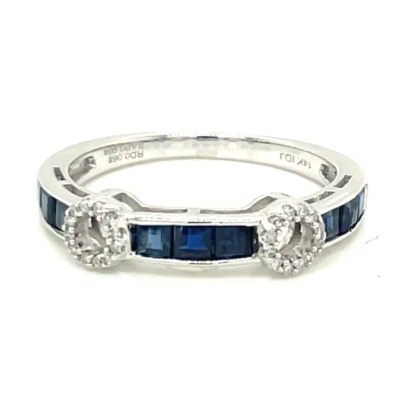 Blue Gemstone Diamond Ring