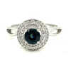 Double Halo Gemstone Ring