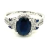 Oval Sapphire Halo Ring
