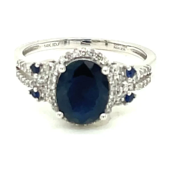Oval Sapphire Halo Ring