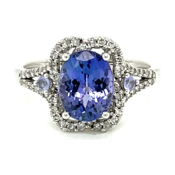 Oval Gemstone Halo Ring