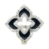 Floral Enamel Diamond Ring