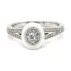 Enamel Diamond Oval Ring