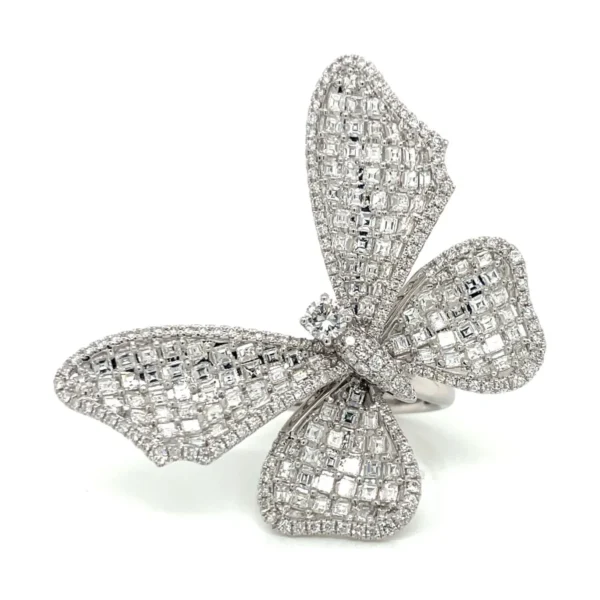 Diamond Butterfly Fashion Ring
