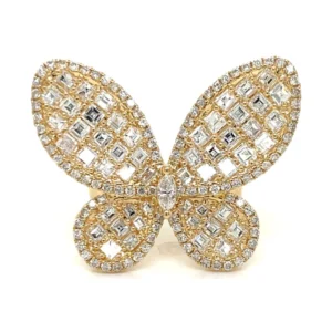 Diamond Butterfly Statement Ring
