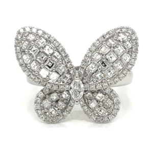 Diamond Butterfly Ring