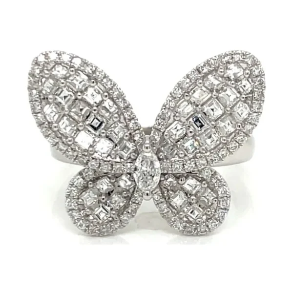 Diamond Butterfly Ring
