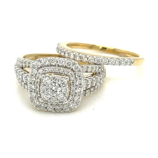 Diamond Cluster Ring Set