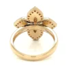 Floral Enamel Diamond Ring