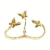 Butterfly Diamond Two-Finger Ring