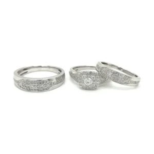 Diamond Cluster Ring Set