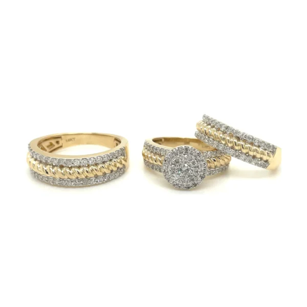 Diamond Cluster Ring Set