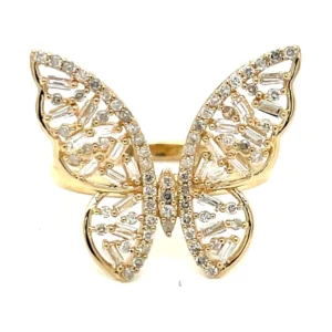 Diamond Butterfly Fashion Ring