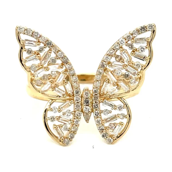 Diamond Butterfly Fashion Ring