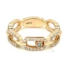 Diamond Chain Link Ring