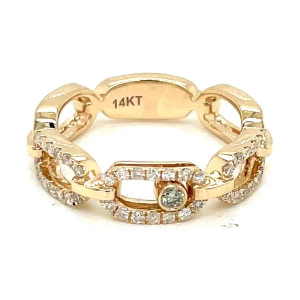 Diamond Chain Link Ring