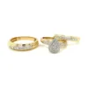 Pear Cluster Diamond Ring Set