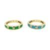 Enamel Diamond Band Ring