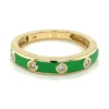 Enamel Diamond Band Ring