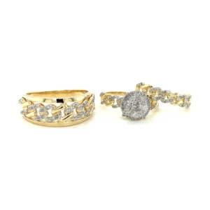 Diamond Cluster Ring Set