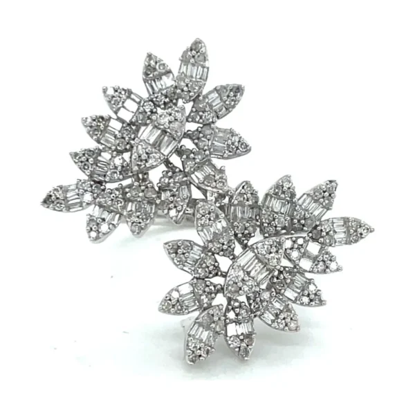 Floral Diamond Cluster Ring