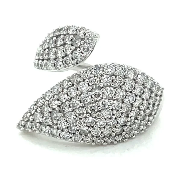 Pave Diamond Bypass Ring